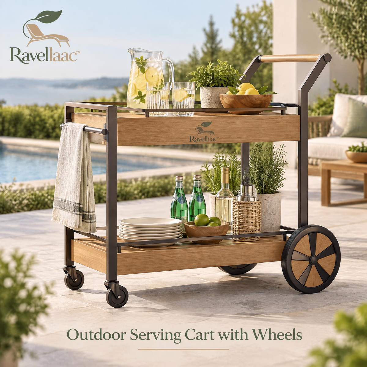 Ravellaac™ Outdoor Serving Cart with Wheels image 1