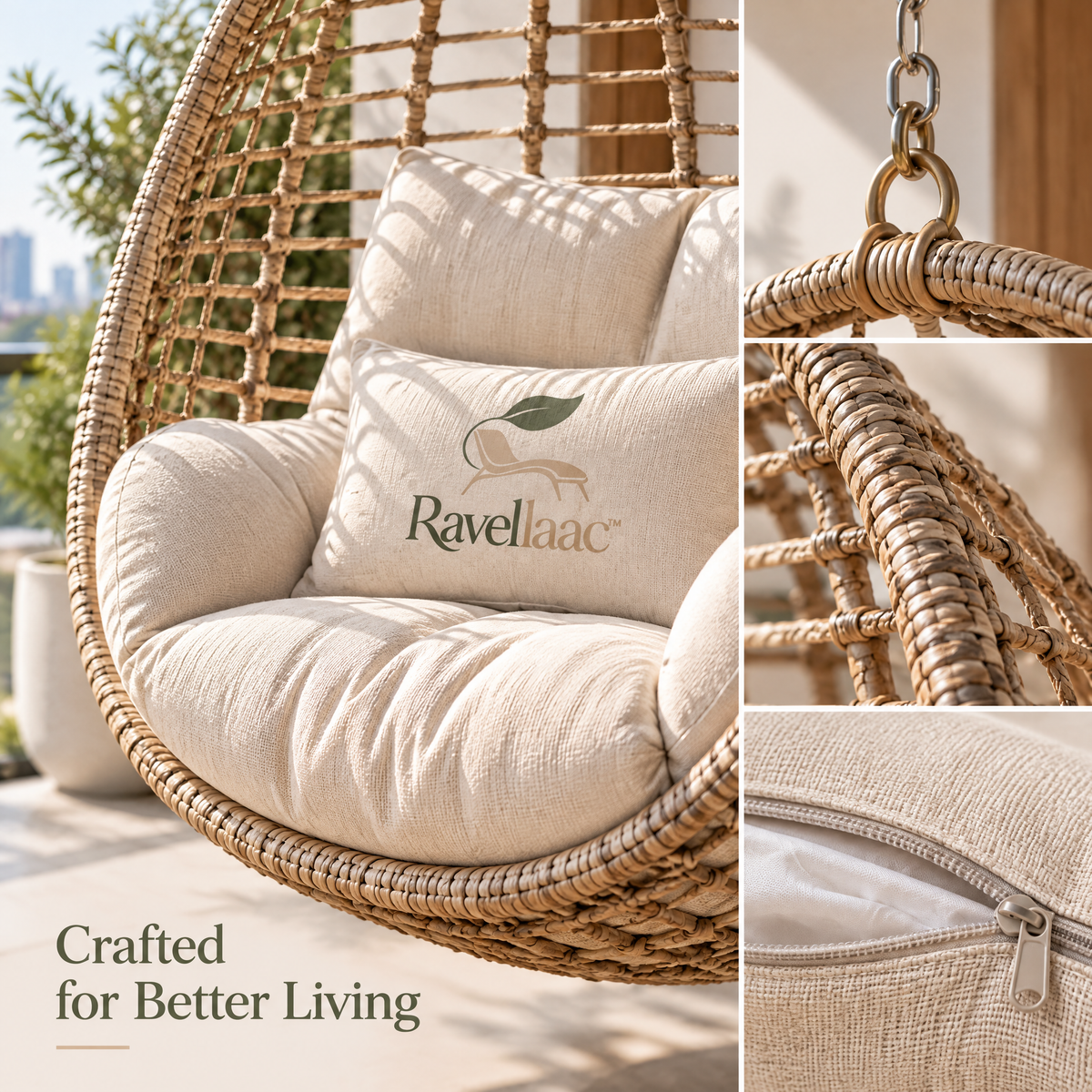 Ravellaac™ Hanging Balcony Swing Chair image 2