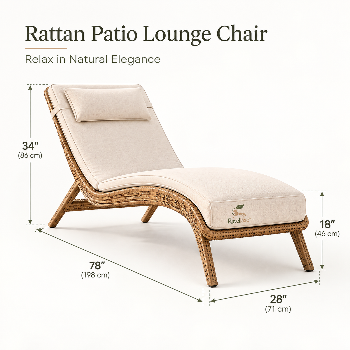 Ravellaac™ Rattan Patio Lounge Chair image 2