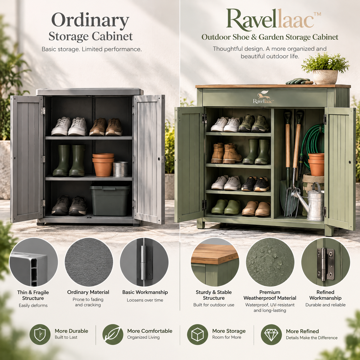 Ravellaac™ Outdoor Shoe & Garden Storage Cabinet image 6
