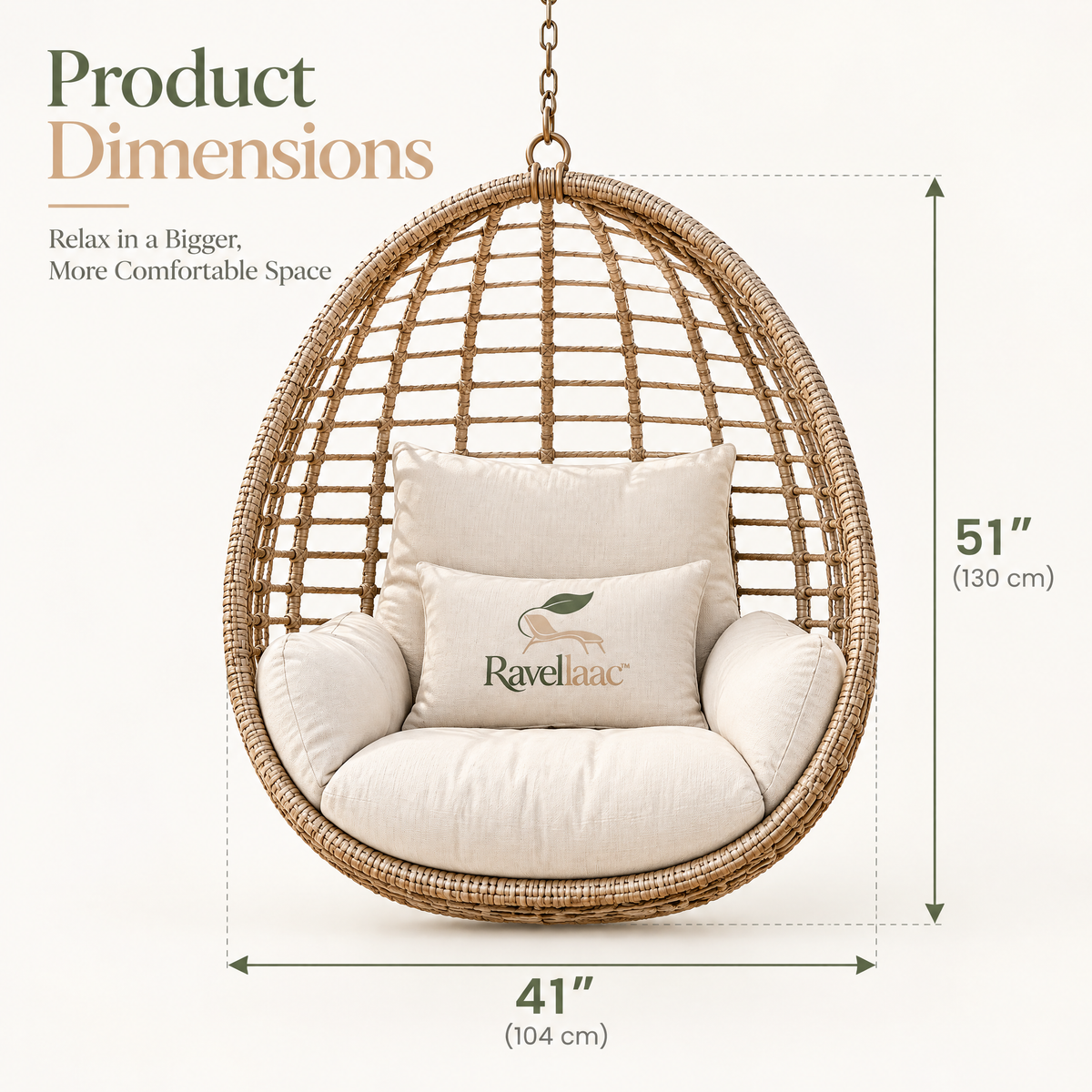 Ravellaac™ Hanging Balcony Swing Chair image 8
