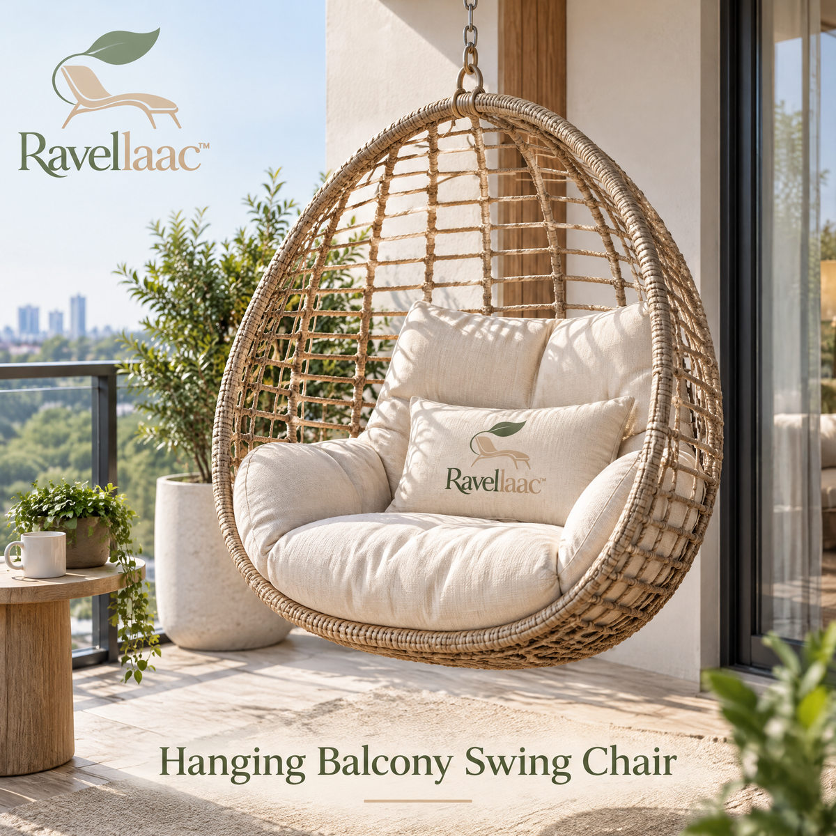 Ravellaac™ Hanging Balcony Swing Chair image 1