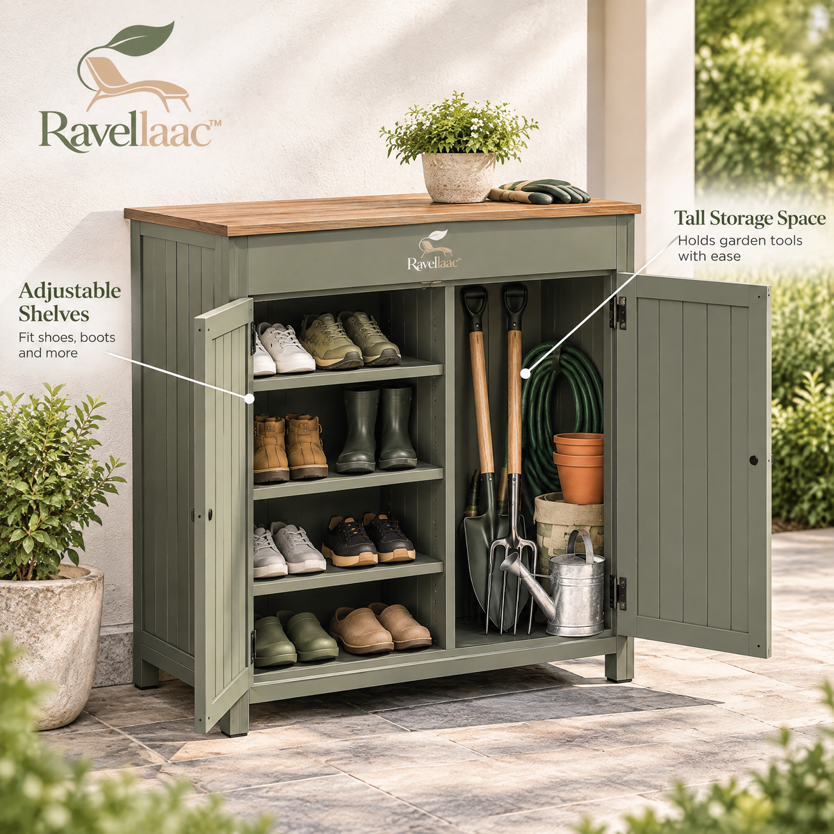 Ravellaac™ Outdoor Shoe & Garden Storage Cabinet image 2