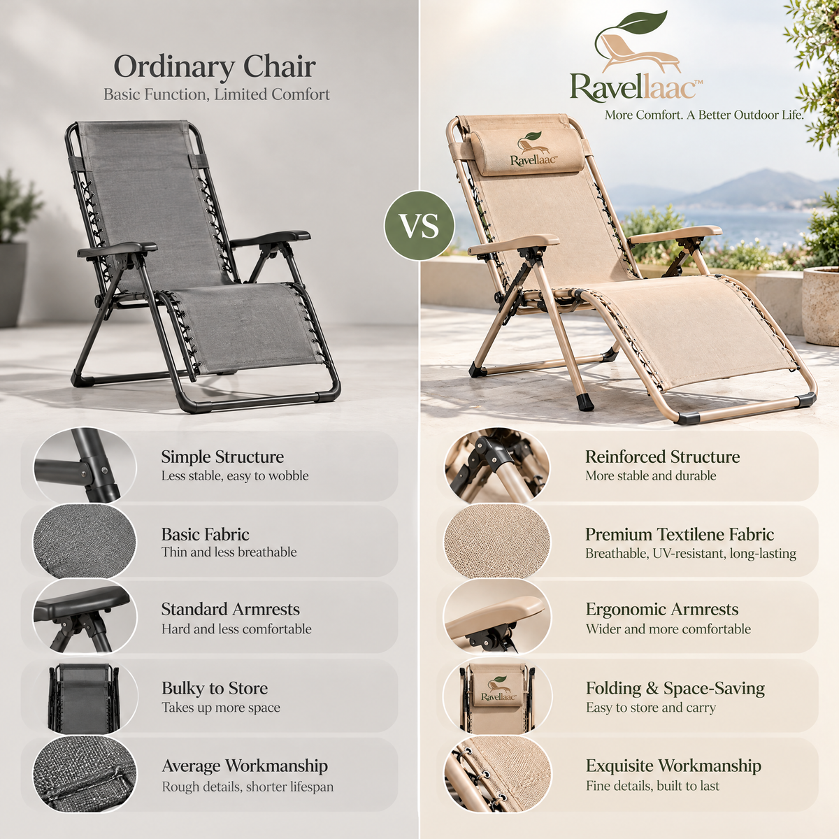 Ravellaac™ Outdoor Folding Reclining Chair image 4