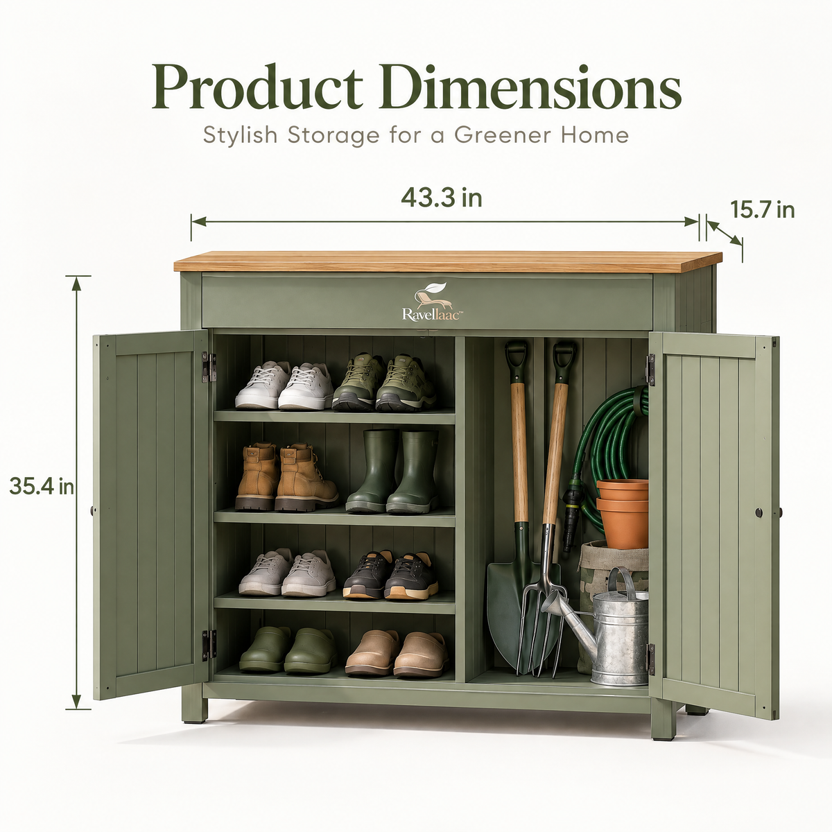 Ravellaac™ Outdoor Shoe & Garden Storage Cabinet image 7