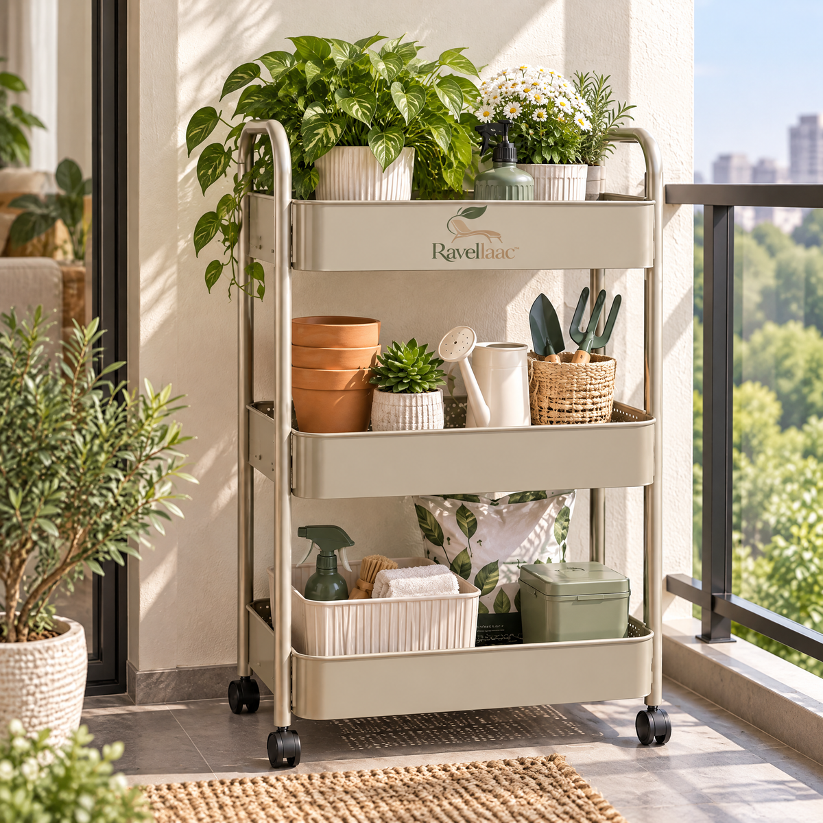 Ravellaac™ 3-Tier Balcony Storage Rack image 8